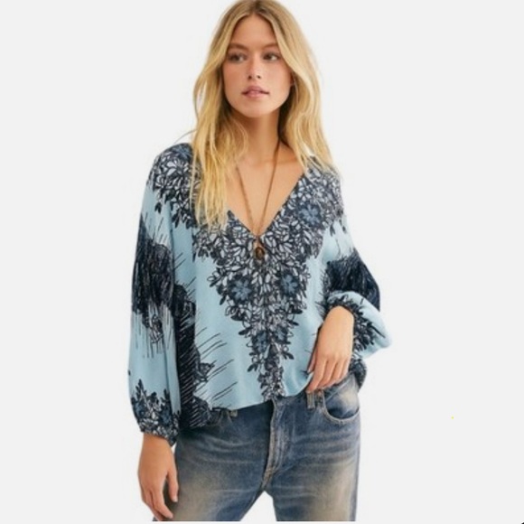 Free People Tops - Free People Floral Print Blouse